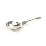 Victorian silver apostle form caddy spoon by Henry Holland, London 1872