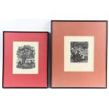 Miriam McGregor (British, b. 1935), three pastoral woodcut engravings. All signed in pencil to