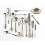 Collection of silver cutlery, to include Victorian teaspoon, London 1853, Mappin & Webb teaspoon,