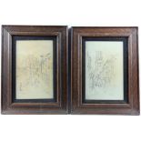 Henry Franks Waring (Late 19th / early 20th century British), pair of pencil sketches street scenes
