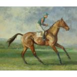 § Lionel Ellis, (1903-1988). ‘Chaser Going to the Post’. Oil on board 1951. Signed and dated lower