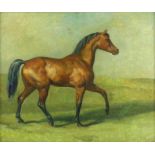 § Lionel Ellis (1903-1988) Prancing Horse. Oil on board 1959. Signed and dated lower right.
