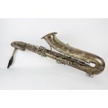 Jacques Albert Fils Saxosolophone silver plated brass saxophone, h94cm