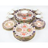Derby wares to include 6 Royal Crown Derby imari pattern cups and saucers and 6 side plates and