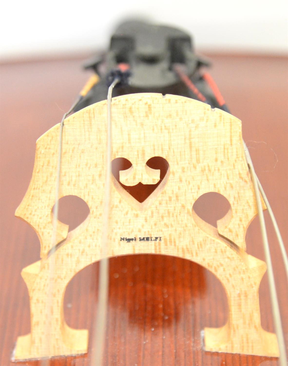 Nigel S Melfi cello, with two-piece maple back and maple sides, labelled 'Nigel S Melfi, - Image 5 of 5