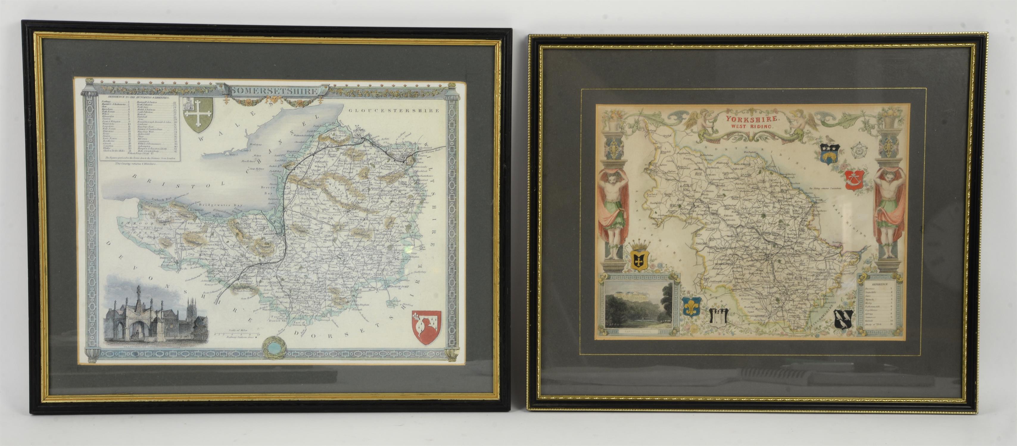 Five maps together with two printed maps, to include 19th century maps of Surrey, 20.5 x 26. - Image 3 of 3