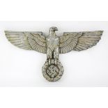 The liberation of Jersey cast aluminium plaque of a Third Reich Eagle, stamped on the back 1937 and