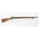 1859 Tower percussion musket, the lock marked with crown V.R. and 1859 mark, 83.5cm barrel