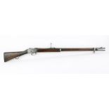 Enfield 1887 Mk IV .577/ 450 Martini Henry service rifle with lock stamped with crown over V.R.