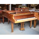 C Bechstein, Berlin, mahogany baby grand piano, serial number 40956 Model A, on square tapered legs