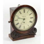 Mahogany wall mounted clock, circular dial with Roman numerals signed Mason, Canterbury,