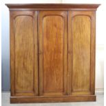 Late 19th /early 20th century mahogany linen press with four pull out drawers with 2 short and 2