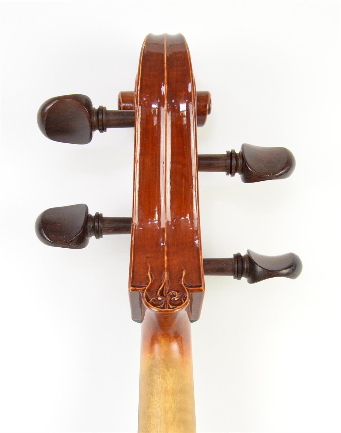 Nigel S Melfi cello, with two-piece maple back and maple sides, labelled 'Nigel S Melfi, - Image 4 of 5