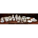 Large and extensive Royal Albert Old Country Roses dinner service, comprising 6 dessert plates,