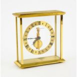 Jaeger Le Coultre desk clock ref .508 the brass chapter with Roman numerals for the hours.