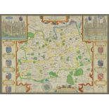 Hand-coloured map of Surrey, after John Speed. Framed and glazed. Map size 36 x 49cm.