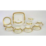 Wedgwood Bone China tea service, to include five cups and saucers, teapot, five cake plates,