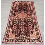 Persian Hamadan Lori, deep ground full pile hand-woven, with multi-coloured all over bespoke design
