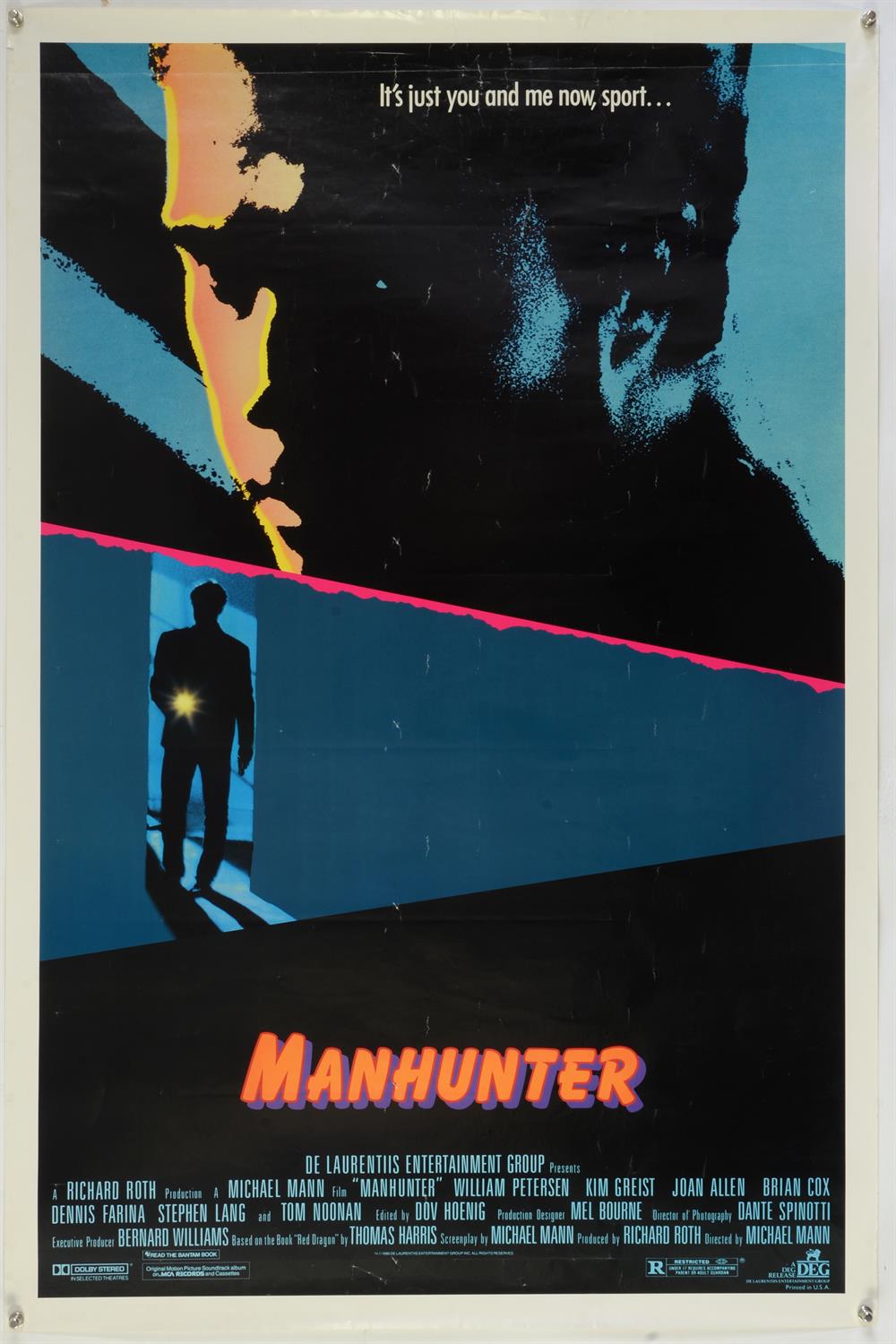 Manhunter (1986) US One Sheet film poster, this being the “sport style” version for this