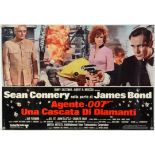 James Bond - Diamonds Are Forever Italian photobusta and Die Another Day mini quad poster, folded.