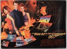 Three James Bond film posters, The World Is Not Enough (1999) British Quad & US One Sheet Teaser
