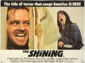 The Shining (1980) British Quad film poster, Horror directed by Stanley Kubrick, folded,