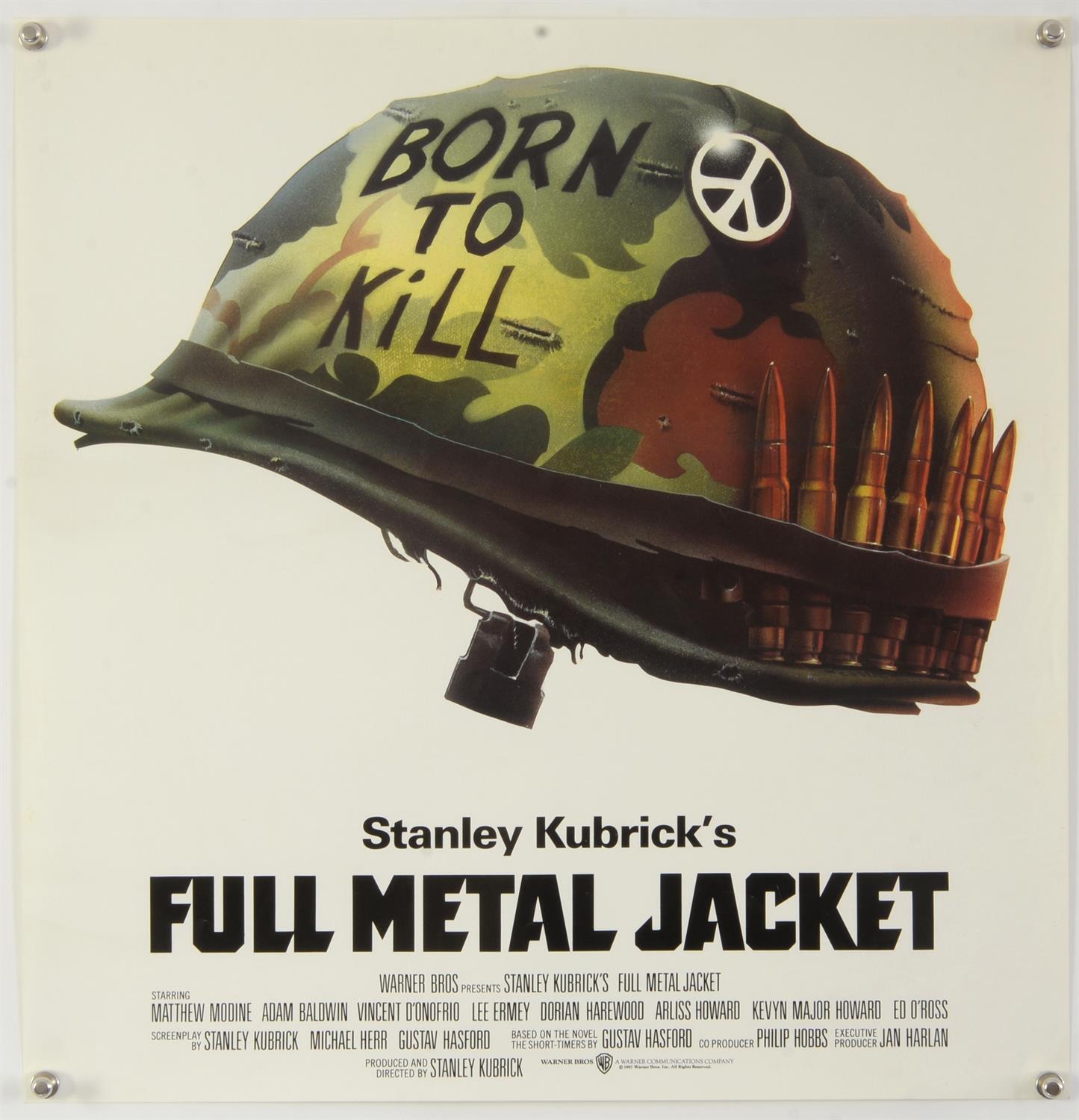 Full Metal Jacket (1987) unusual poster format for this Kubrick Vietnam War film,