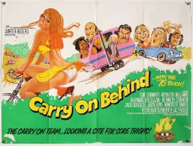 Carry On Behind (1975) British Quad film poster