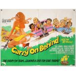 Carry On Behind (1975) British Quad film poster