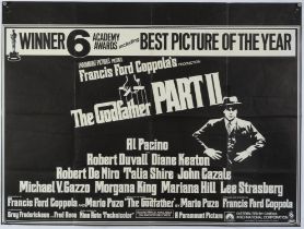 The Godfather Part II (1974) British Quad film poster, for the classic Francis Ford Coppola