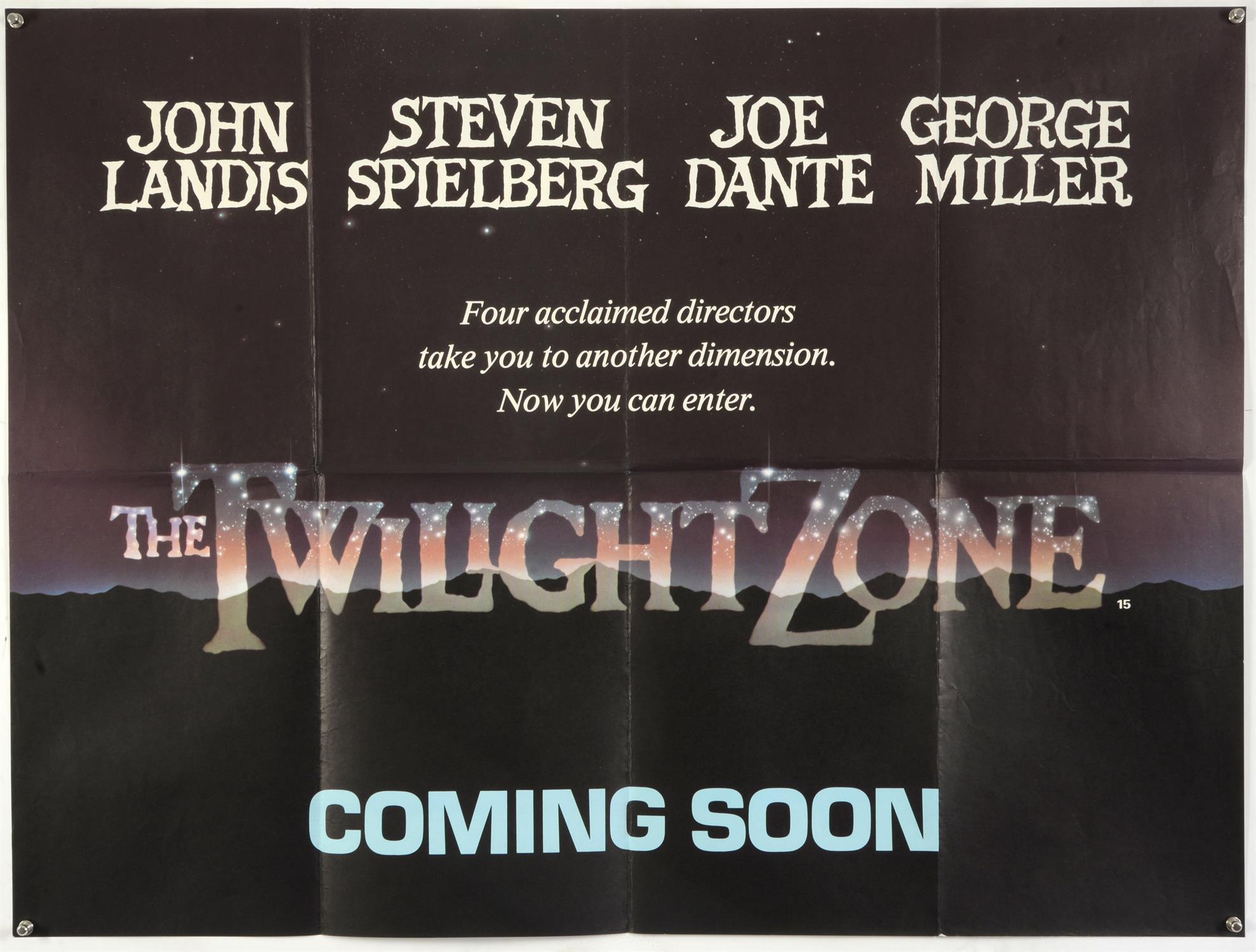 Twilight Zone (1983) British Quad Main and Teaser film posters, folded, 30 x 40 inches (2).