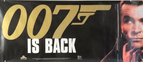 James Bond 007 Is Back (1995) US vinyl banner, showing an image of Sean Connery as Bond,