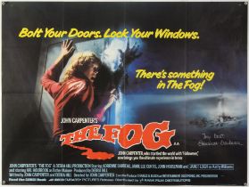 The Fog (1980) British Quad film poster, Horror directed by John Carpenter, signed by Adrienne