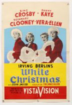 White Christmas (1954) British Double Crown film poster, folded, 20 x 30 inches.