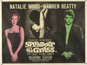 Splendour In The Grass (1961) British Quad film poster starring Nathalie Wood & Warren Beatty,