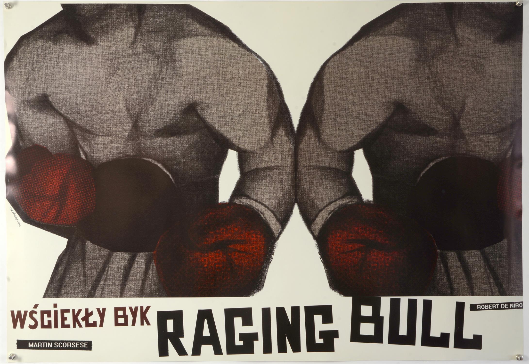 Raging Bull (R-2008) Polish commercial poster, limited edition, rolled, 27 x 39 inches.