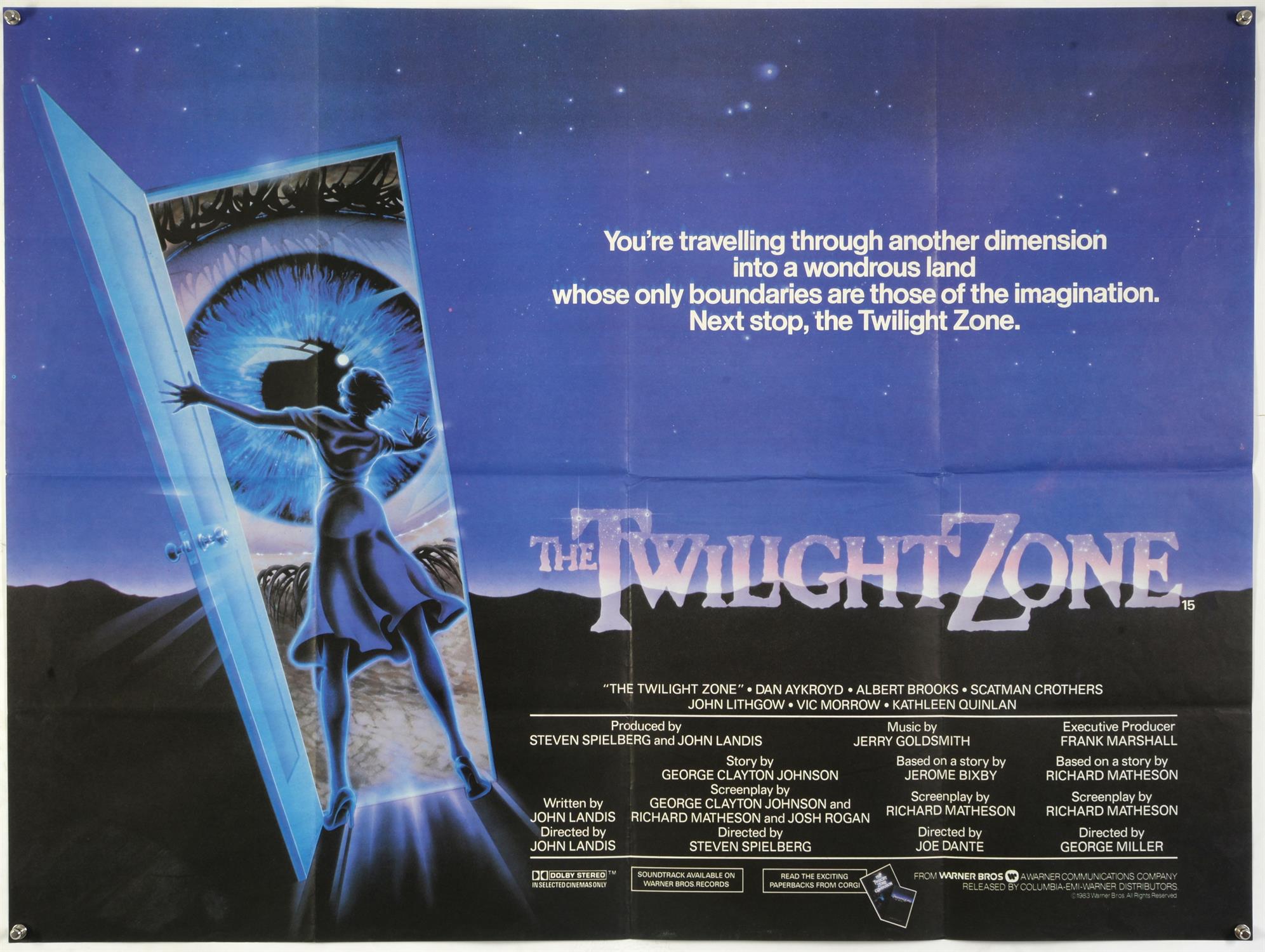 Twilight Zone (1983) British Quad Main and Teaser film posters, folded, 30 x 40 inches (2). - Image 2 of 2
