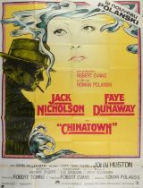 Chinatown (R-1970's) French Grande film poster, folded, 47 x 63 inches.