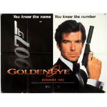 James Bond GoldenEye (1995) British Quad Advance film poster, folded, 30 x 40 inches.