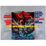 James Bond The Spy Who Loved Me (1977) British Quad film poster, artwork by Bob Peak, folded,