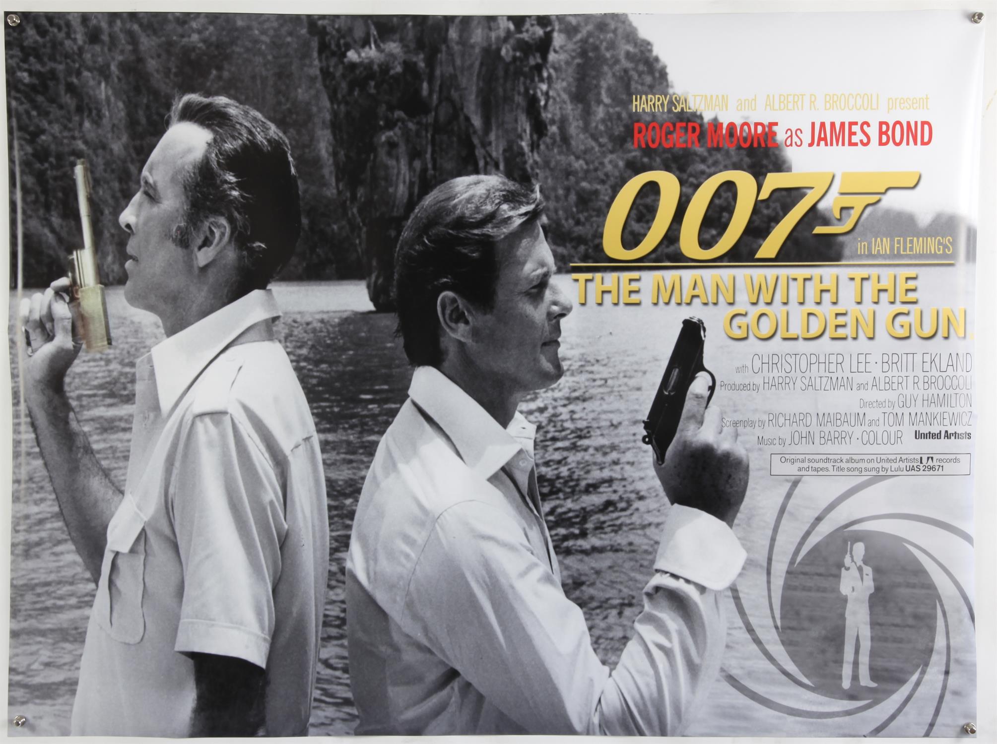 James Bond The Man with the Golden Gun (2020) Commercial British Quad film poster, rolled,