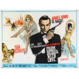 James Bond From Russia With Love (1963) British Quad film poster, Art by Renato Fratini,