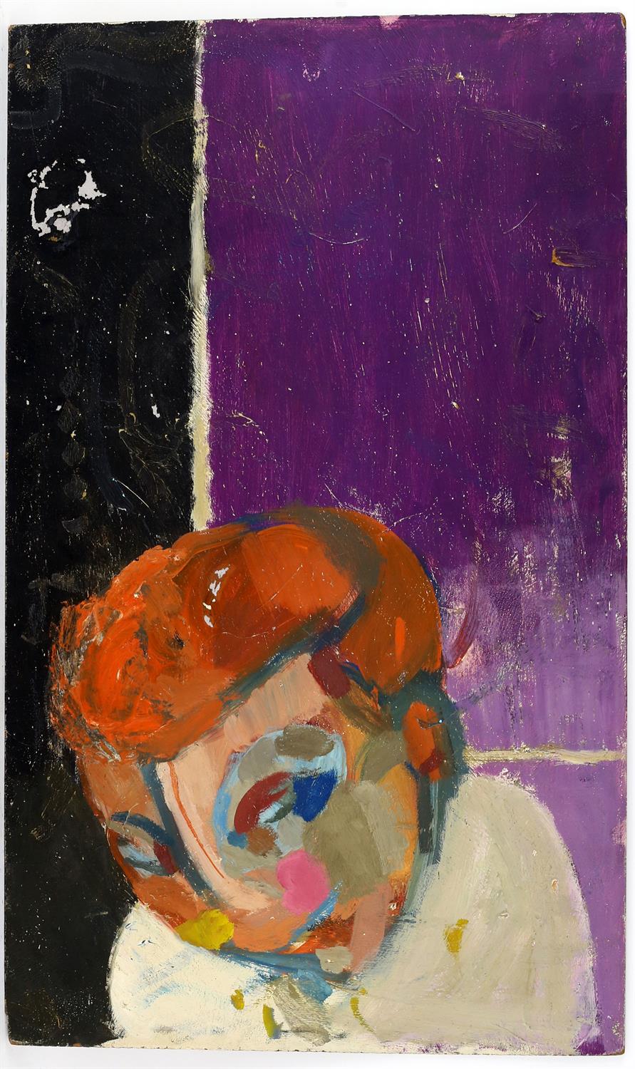 Michael Hutchings (British, 1918-2020), three acrylic on boards, one portrait of a clown (76 x - Image 4 of 6