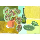 Michael Hutchings (British, 1918 - 2020), Bogonya, still life. Acrylic on board. Initialled and