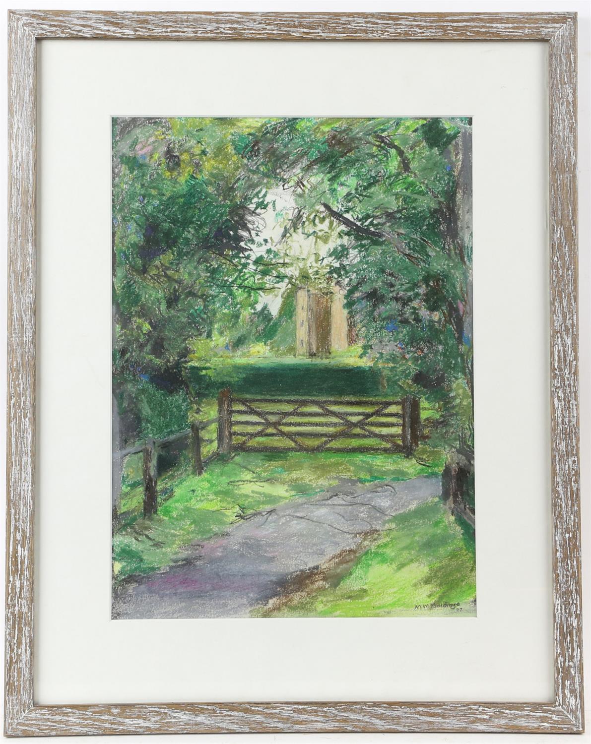 Michael Hutchings (British, 1918 - 2020), 'Beyond the Maze at Hever Castle'. Pastel. - Image 2 of 4