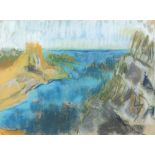 Helen Pennell (20th century). ‘Scilly Isles’. Pastel, signed and titled to the mount. 43 x 51cm.