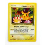 Pokemon TCG. Birthday Pikachu. Black Star Promo 24 holo card.