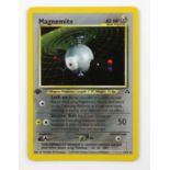 Pokemon TCG. Magnemite holo card. 1st Edition Neo Discovery