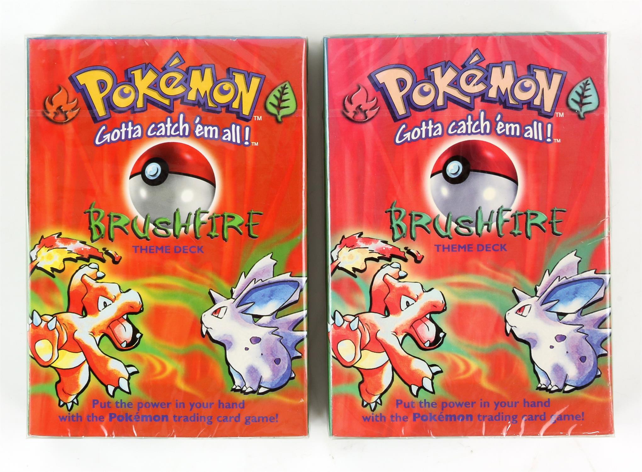 Pokemon TCG Two Base Set Brushfire Theme Decks, sealed in original packaging (2).