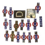 Large quantity of noticeably damaged London Underground enamel stock-number plates,